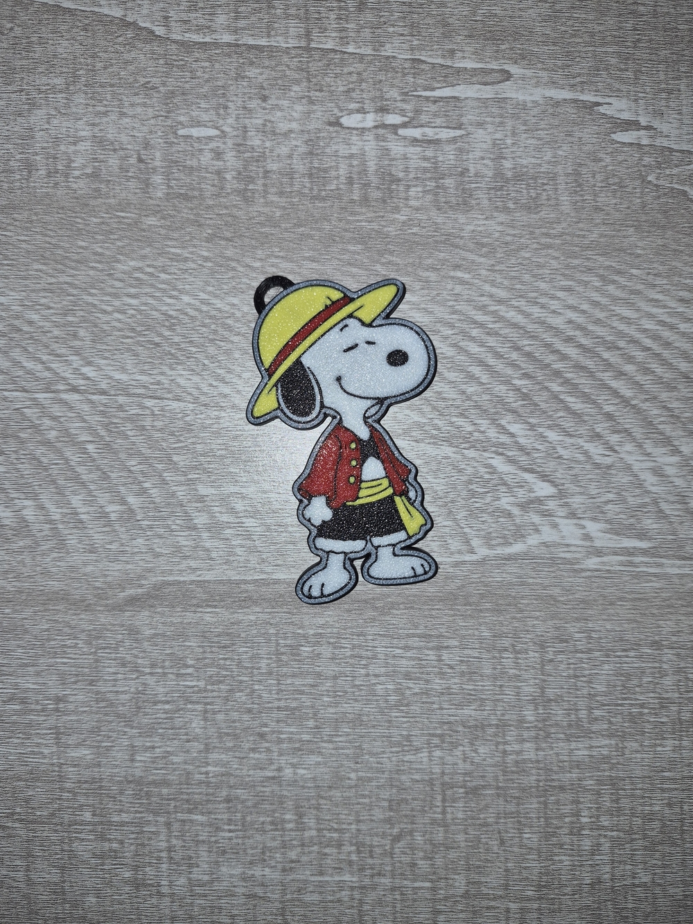 Snoopy Meets Luffy Keychain